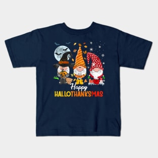 Happy Hallothanksmas Gnome Kids T-Shirt